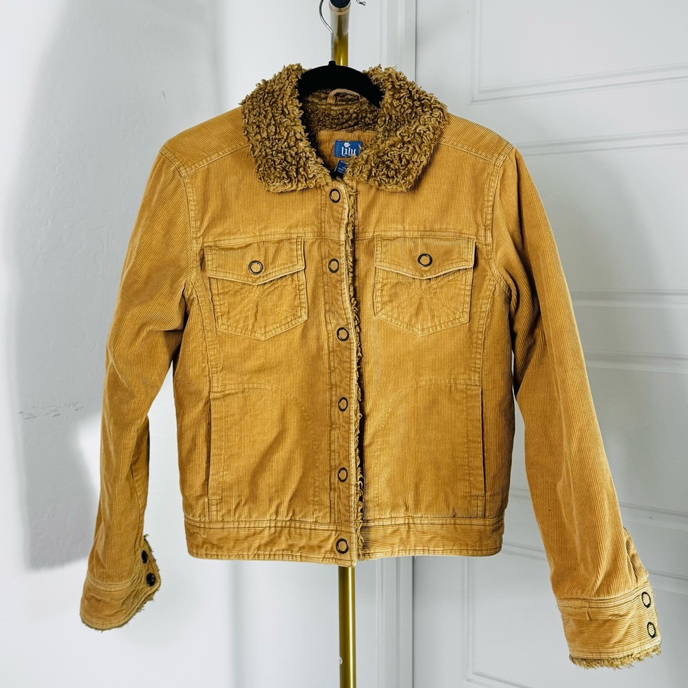 Vintage Y2K ALT ASO Lorelai Gilmore Girls Tan Corduroy Trucker Bomber Jacket M